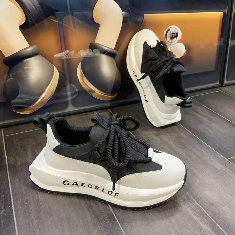 Men Thick Sole Elevated Shoes  Season Comfortable Versatile Breathable Non Slip Sports Shoes Outdoor Travel Casual Shoes