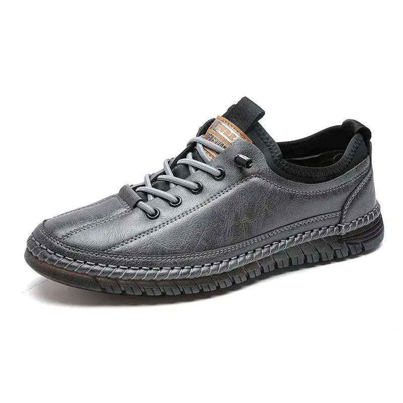 Shoes for Men Leather Casual Handmade Shoes Outdoor Hiking Sneakers Men Breathable Lace Up Sport Mens Shoes Zapatos De Hombre