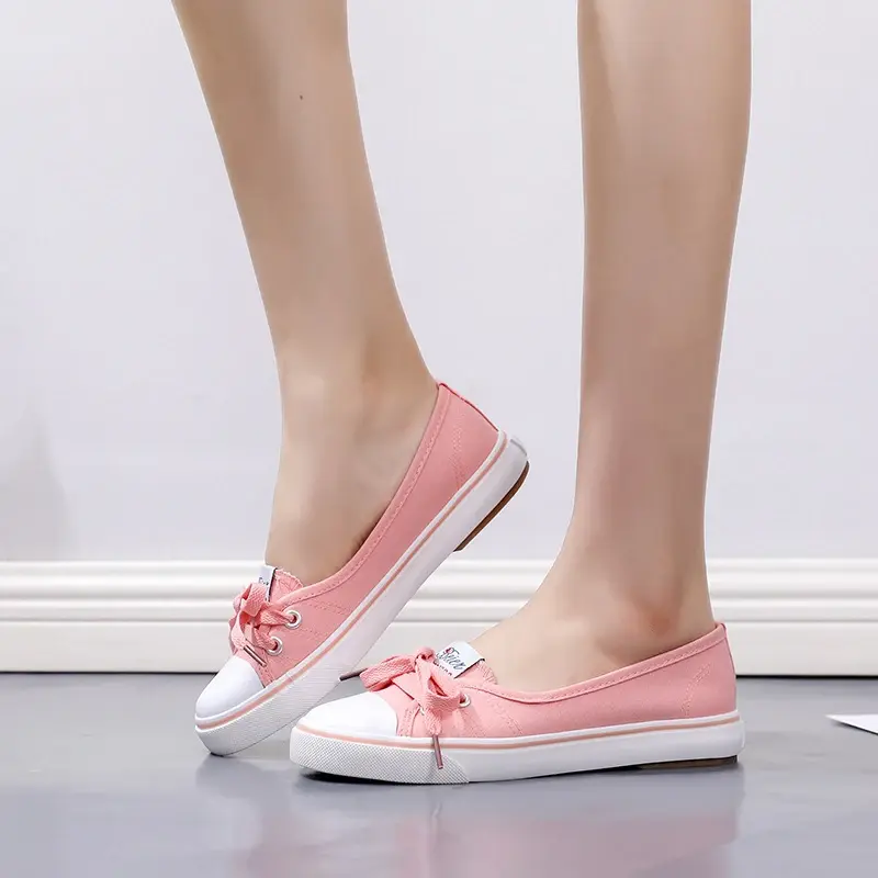 2023Sneakers Shoes for Women Zapatillas Mujer Solid Sapatilha Feminina Zapatilla Tenis Feminino Lace-up White Chaussures Plates