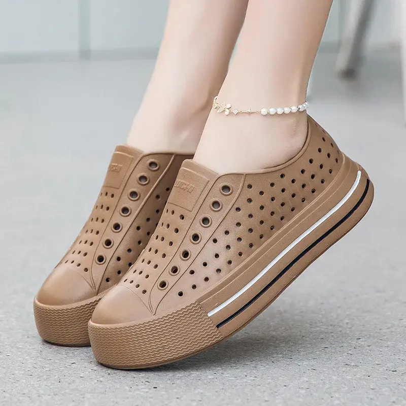 EVA Sandals Women Summer Comfort Non Slip Height Increase Beach Shoes Women Casual Women Slip on Platform Wading Shoes
