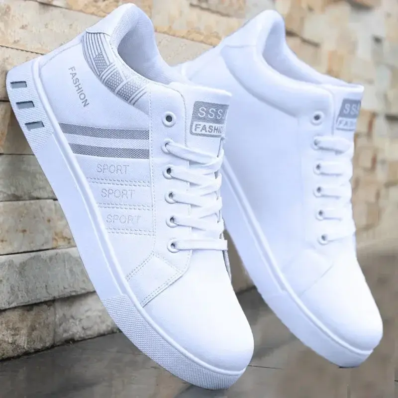 Men's Boots Spring Autumn Men High Top Ankle Boots White Breathable Men's Casual Shoes for Men Sneakers Platform New Men's Boots