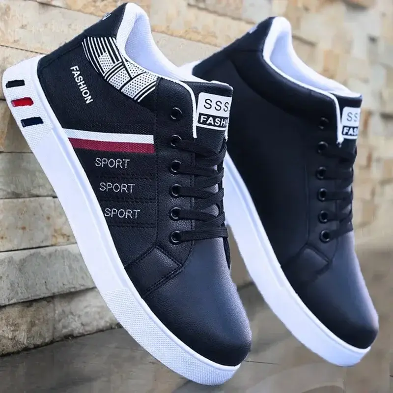 Men's Boots Spring Autumn Men High Top Ankle Boots White Breathable Men's Casual Shoes for Men Sneakers Platform New Men's Boots