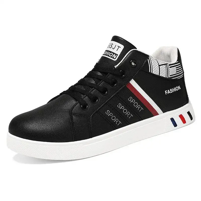 Men's Boots Spring Autumn Men High Top Ankle Boots White Breathable Men's Casual Shoes for Men Sneakers Platform New Men's Boots