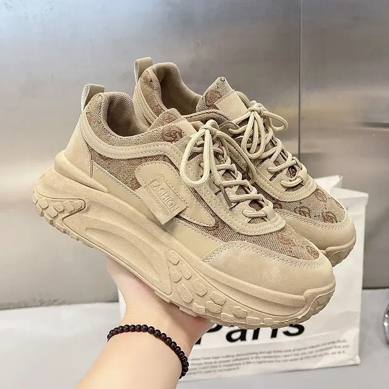 Women Casual Canvas Sneakers Designer Platform Running Sneakers Lace-Up Tennis Shoes Women Lightweight Walking Vulcanized