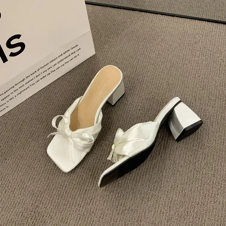 Women Lightweight High Heels Flip Flops Women  Summmer Clip Tie Platform Bow Slippers Woman Peep Toe Beach Sandals 2025