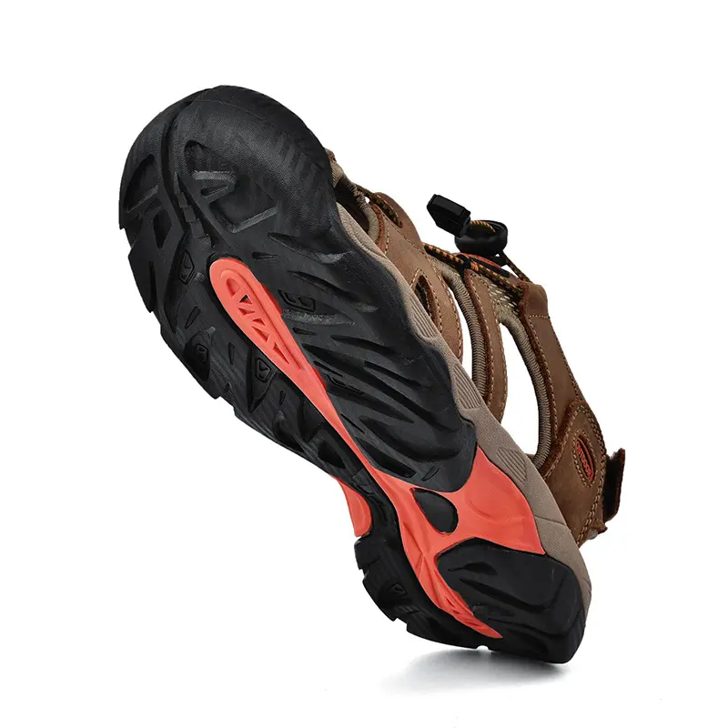 Men's Sandals Classic Genuine Leather Sandals Fashion Outdoor Hiking Shoes Light Breathable Non-slip Sneakers 38-48