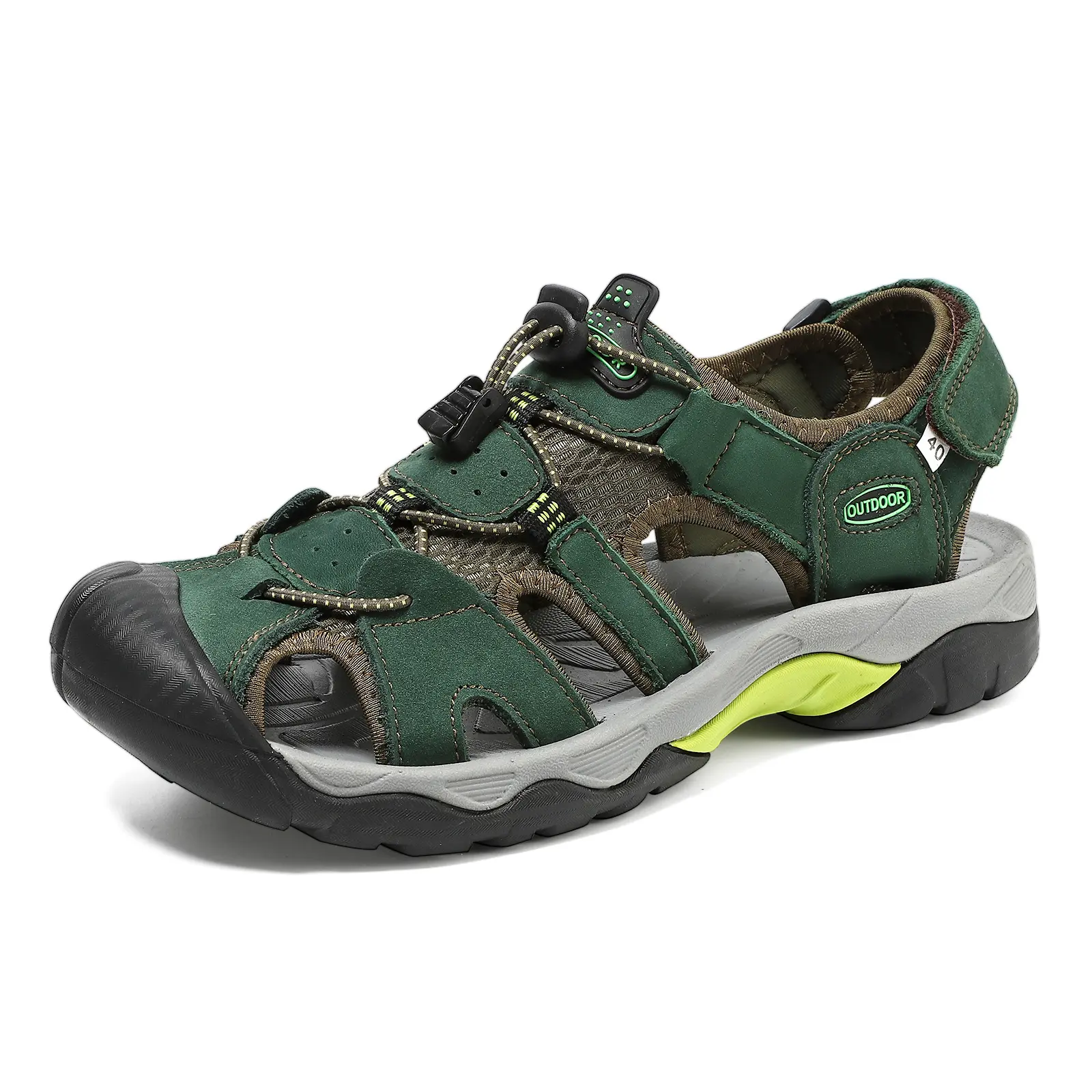 Men's Sandals Classic Genuine Leather Sandals Fashion Outdoor Hiking Shoes Light Breathable Non-slip Sneakers 38-48