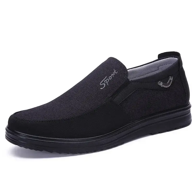 Size 50 Men Breathable Shoes Fashion Light Old Beijing Cloth  Men's Slip on Flat Canvas Shoes Work Zapatillas Hombre