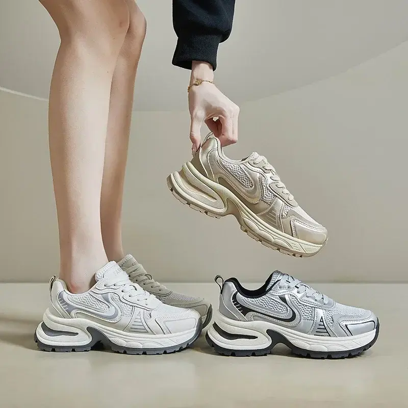 Women Sneakers Casual Sports Running Shoes Breathable Platform Sneakers Woman Outdoor Jogging Shoes Thick Bottom Vulcanize Shoes