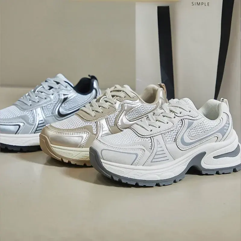 Women Sneakers Casual Sports Running Shoes Breathable Platform Sneakers Woman Outdoor Jogging Shoes Thick Bottom Vulcanize Shoes