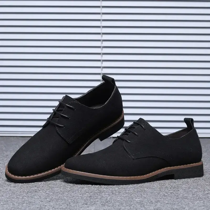 Men Suede Shoes Lace Up Blue Oxford Shoes for Men Flats Fashion new Men Sneakers Autumn Breathable Comfortable Casual Man Shoes