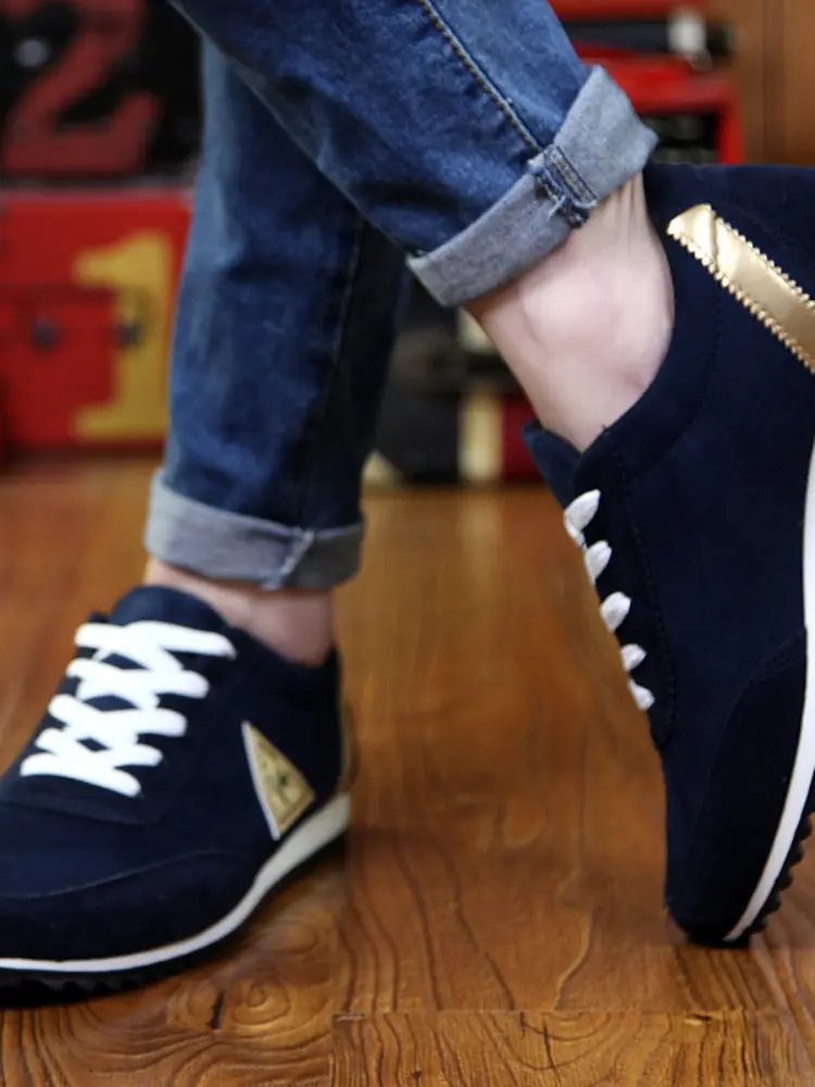Men Trendy Sneakers Lightweight Suede Running Shoes Men Sports Shoes Comfort Casual Men's Shoes Designer Sneakers Male Footwear