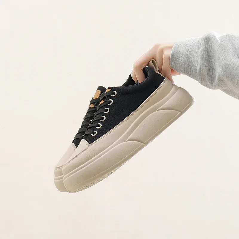 Women's Leopard Print Sneakers Spring New Thick Soled Sports Shoes Female Students Casual Board Shoes Fashion Lace Up Sneakers
