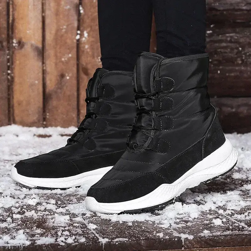 2024Warm Women's Wedge Platform Boots Outdoor Thick Soled Comfortable Cotton Shoes Anti Slip Mountaineering Travel Snow Boots
