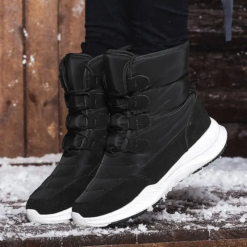 2024Warm Women's Wedge Platform Boots Outdoor Thick Soled Comfortable Cotton Shoes Anti Slip Mountaineering Travel Snow Boots