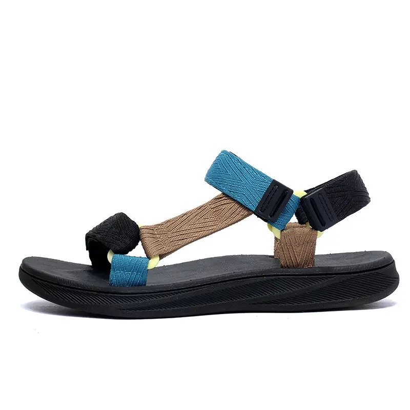 Men‘s Casual Breathable Black Sandals Non-slip Flip Flops High Quality Outdoor Beach Slippers Water Shoes 2025