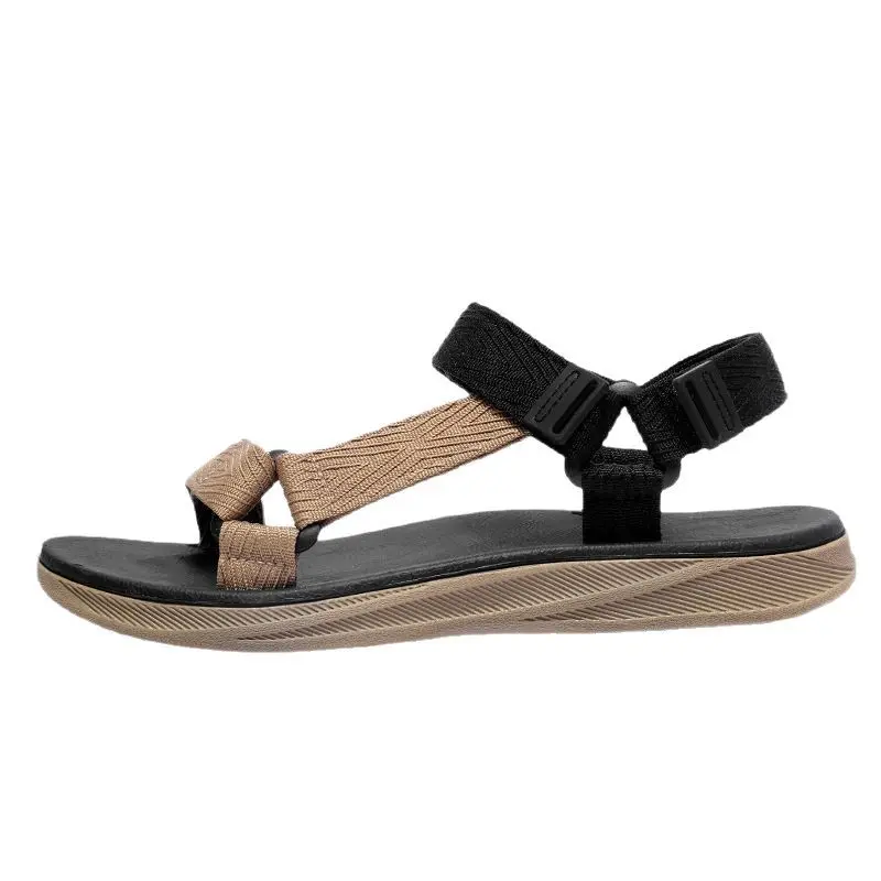 Men‘s Casual Breathable Black Sandals Non-slip Flip Flops High Quality Outdoor Beach Slippers Water Shoes 2025