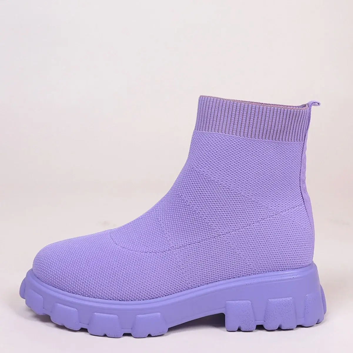 Brand Women Ankle Boots Lightweight Casual Shoes for Women Wedge Fashion Sock Boots Knitting Winter Medium Tube Platform Boot