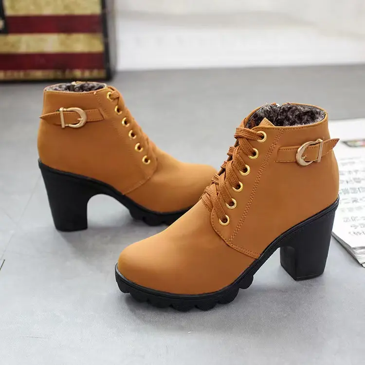 Women Shoes  New Fashion Thick Sole Ankle Boots Daily Comfortable Waterproof Plus Size Female Platform Boots Botas De Mujer 2023