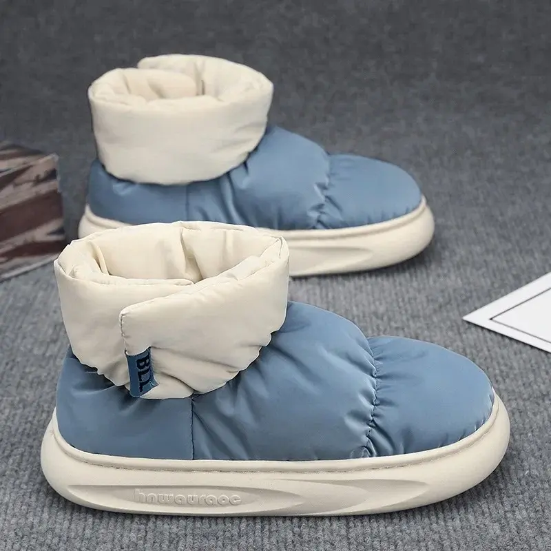 Men's Women's Cotton Shoes Winter  Plush Insulation Comfortable Casual Shoes Home Use Outdoor Couples Anti Slip Snow Boots