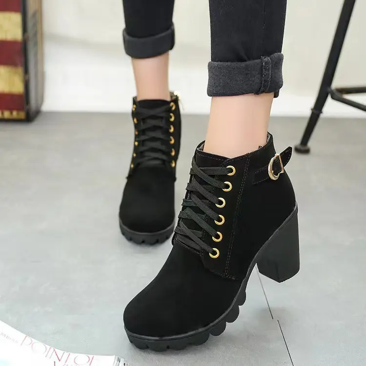 Women Shoes  New Fashion Thick Sole Ankle Boots Daily Comfortable Waterproof Plus Size Female Platform Boots Botas De Mujer 2023
