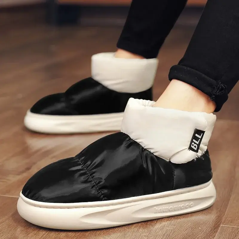 Men's Women's Cotton Shoes Winter  Plush Insulation Comfortable Casual Shoes Home Use Outdoor Couples Anti Slip Snow Boots