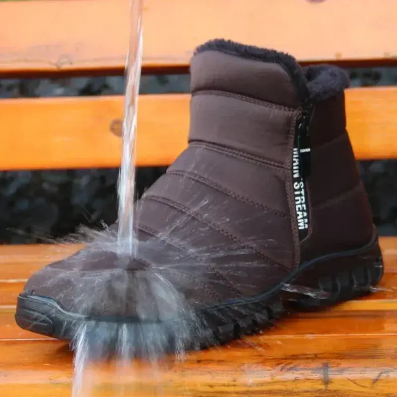 Men Ankle Snow Boots Waterproof Non Slip Shoes for Men Casual Keep Warm Plush Plus Size Couple Footwear Chaussure Homme 2024