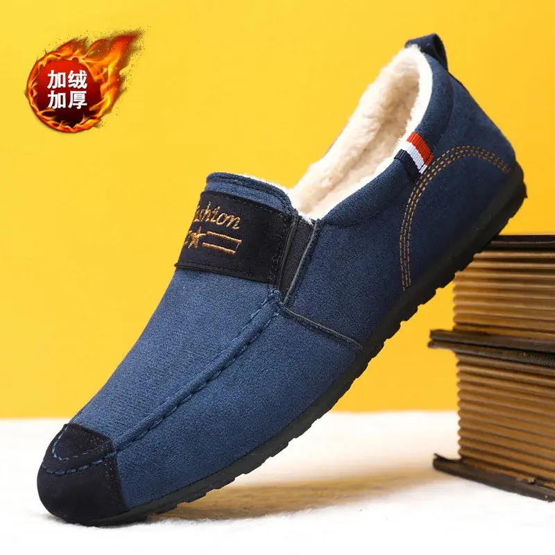 Mens Cotton Shoes Male Men's Men Sneakers Shoes for Men Luxury Designer Flats Man Loafers Men Pludsh Suede Man Shoes2025