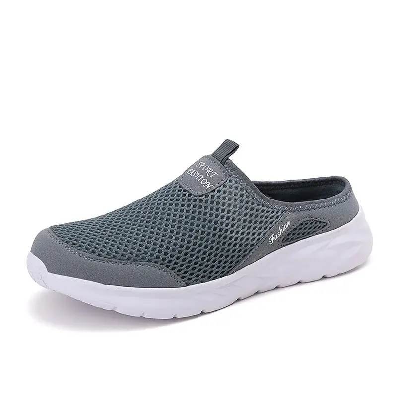 Summer Outdoor High Quality Anti-slip Men Leisure Shoes New Mesh Breathable Soft Comfortable Flat-bottomed Slippers