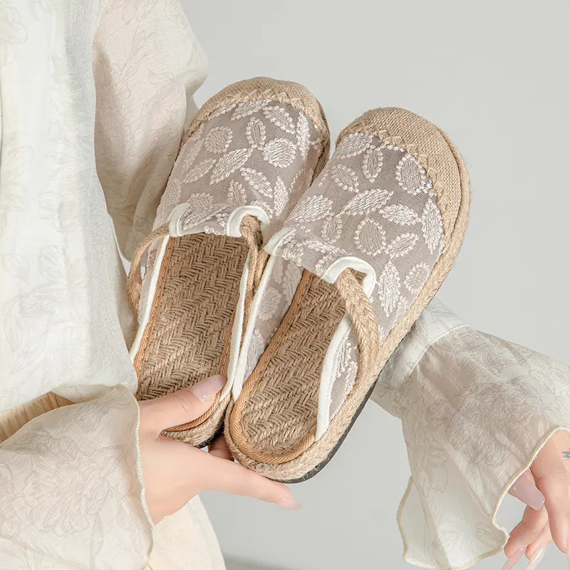 Large Size Single Shoe Women's Summer New Lace Mesh Hollowed Out Women's Flat Bottomed Fisherman's Shoes flat shoes women
