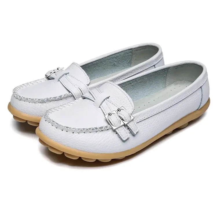 Spring and Summer Hollow Flat Mother Shoes Women Casual Shoes Simple White Wear-resistant Women  Sneakers
