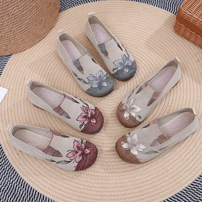 Women's summer breathable mesh flat shoes，women's shoes，casual sneakers shoes, 2025