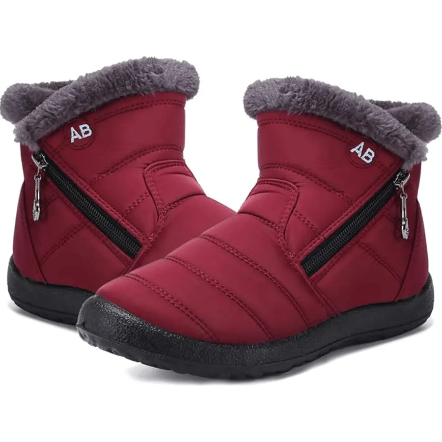 Snow Women Boots Comfortable Women's Boots Waterproof Women Shoes Zipper Shoes Woman Soft Fur Women's Winter Boots Botas Mujer