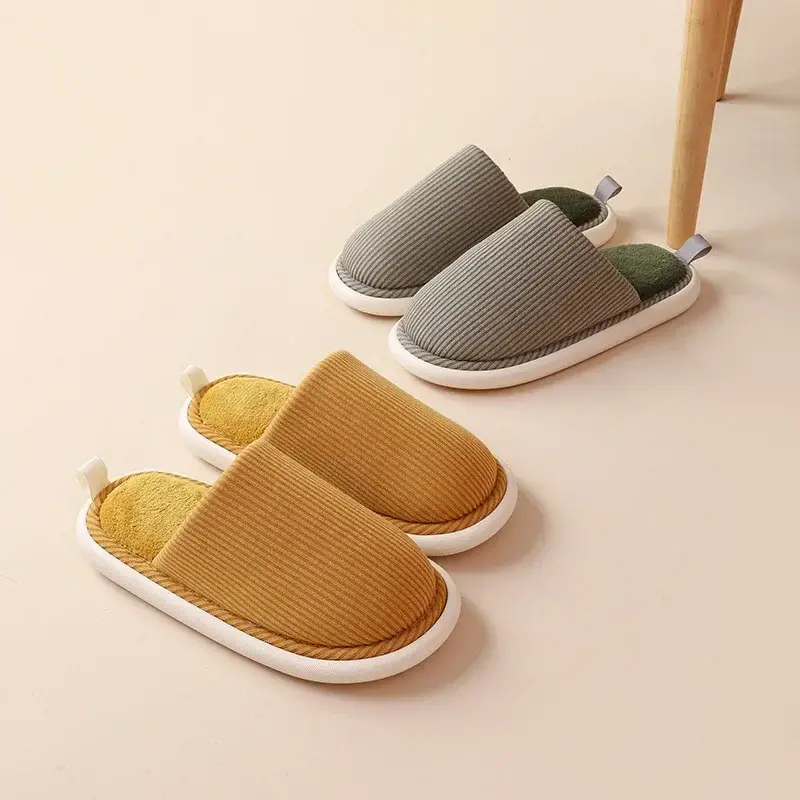 Cotton Slippers Women Winter Floor Plush Slipper Home Anti Slip Flat Bottom Comfort Soft Bottom Lightweight Cotton Slippers 2025