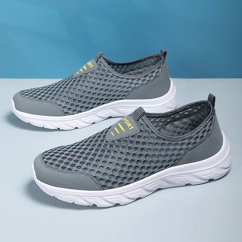 2025 Men Casual Shoes Breathable Slip on Male Casual Sneakers Anti-slip Men's Flats Outdoor Walking Shoes Size 39-46