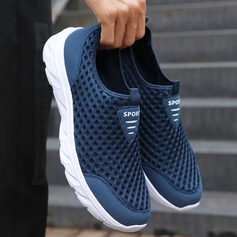 2025 Men Casual Shoes Breathable Slip on Male Casual Sneakers Anti-slip Men's Flats Outdoor Walking Shoes Size 39-46