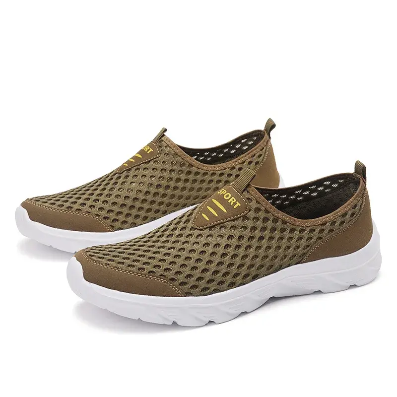2025 Men Casual Shoes Breathable Slip on Male Casual Sneakers Anti-slip Men's Flats Outdoor Walking Shoes Size 39-46
