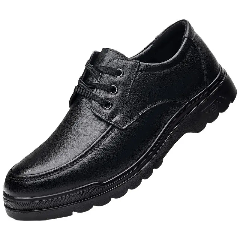 2025Vintage Men Leather Shoes Men dress shoes Slip On Business Casual Shoes Classic Soft Leather Hombre Breathable Men Flats