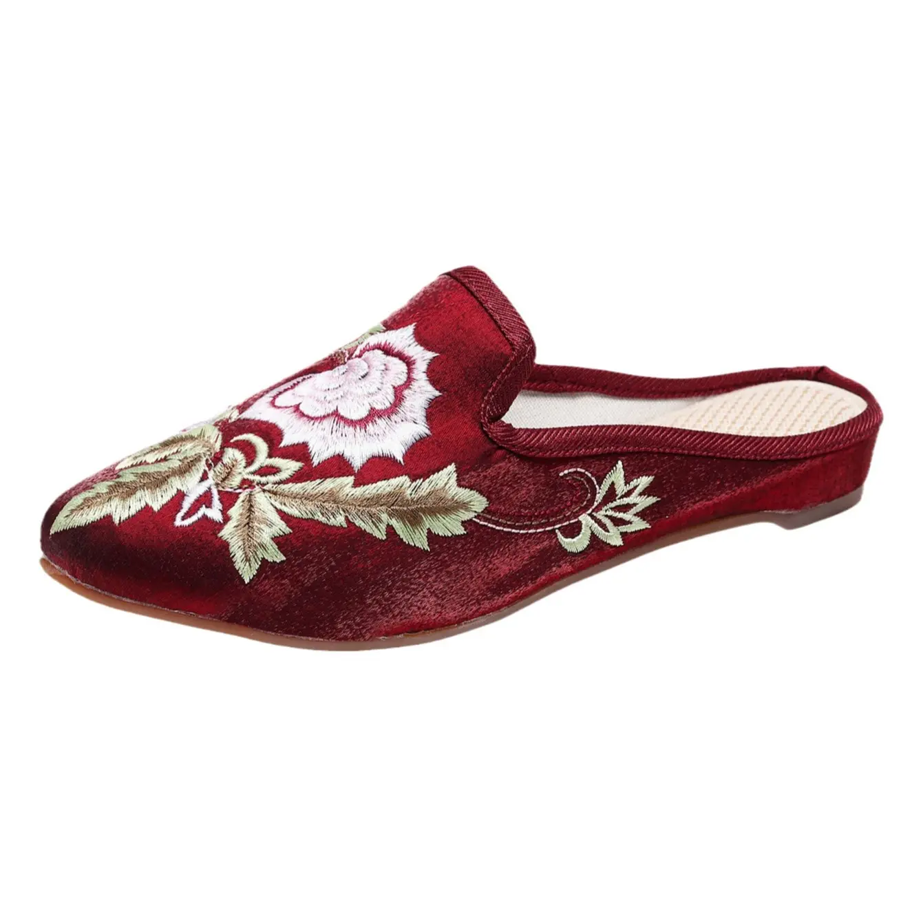 2025Chinese Style Summer Harajuku Slippers Women Shoes for Women Fashion Casual Vintage Embroidery Ethnic Style Streetwear