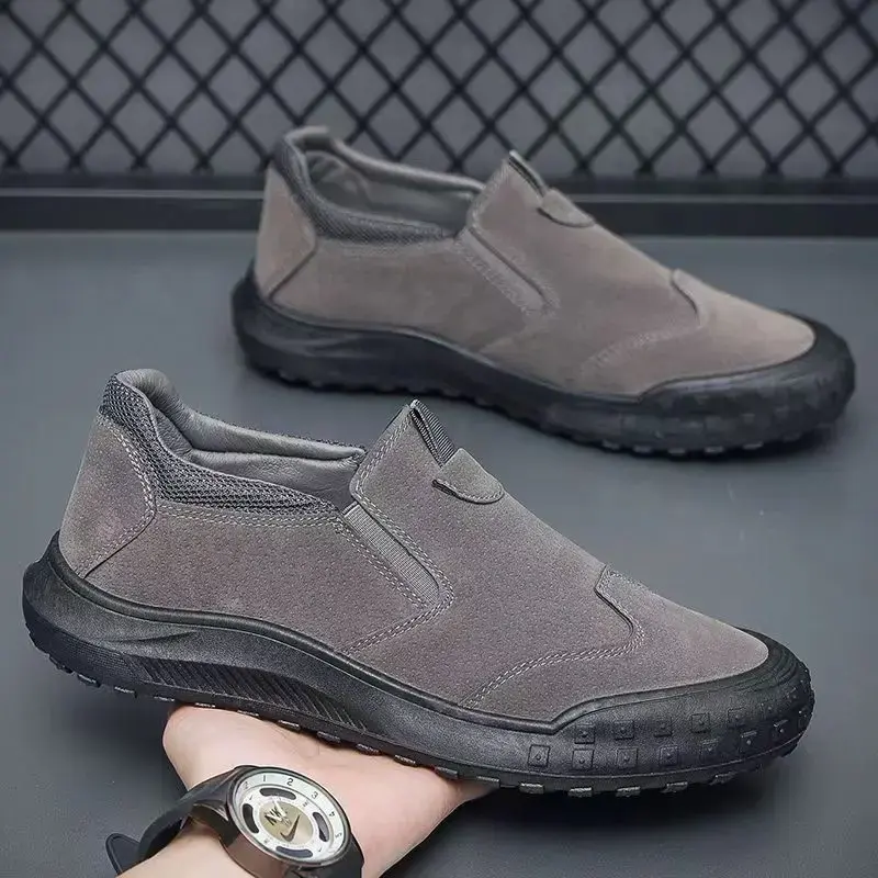 Men's Slip Resistatnt Work Sneaker Casual Loafers Leather Slip-on Walking Shoes for Men  2025