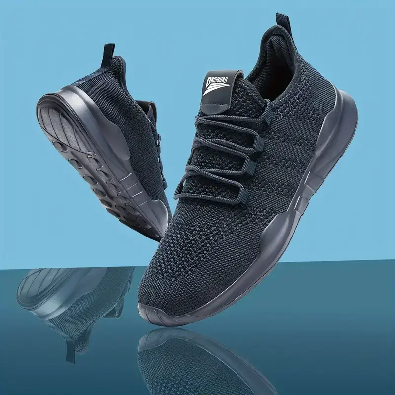 Men Sneakers Outdoor Walking Sports Shoes Gym Sneakers Non Slip Casual Footwear Breathable Vulcanize Shoes Black Zapatillas