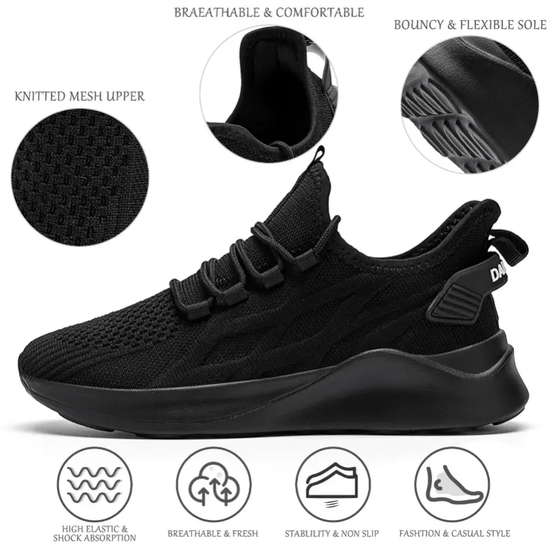 New Unisex Athletic Sneakers Trendy Breathable Mesh Sports Shoes for Men and Women Lightweight Comfortable Running Walking Shoes