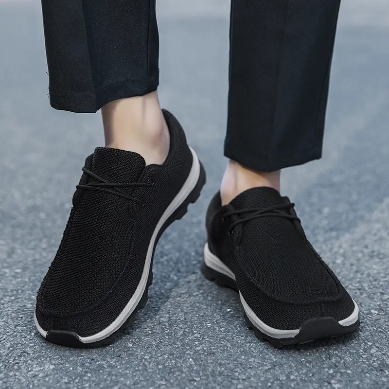 Men's Minimalist Outdoor Wide Shoes Breathable Mesh Upper Lightweight Comfortable Walking Shoes for Work Leisure Versatile