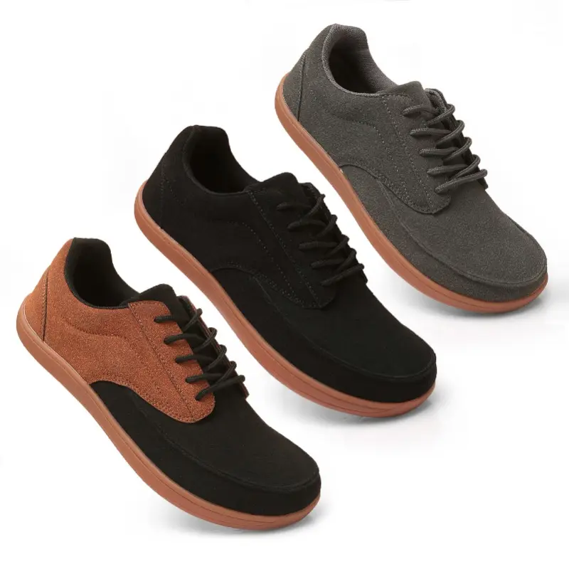 Men's Wide Toe  Anti-slip Vulcanised Barefoot Shoes Comfortable Walking Sneakers Lightweight Casual Footwear for Wide Feet