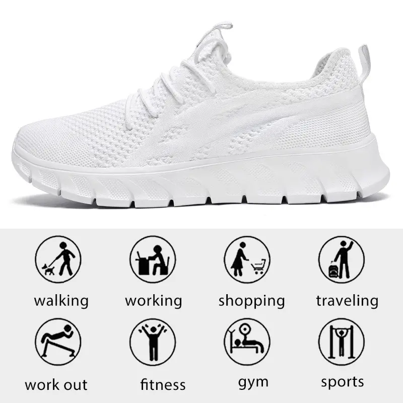 Men's Fashion Outdoor Sports Sneakers Anti-slip Outdoor Running Shoes Breathable Comfortable Walking Shoes Plus Size Available