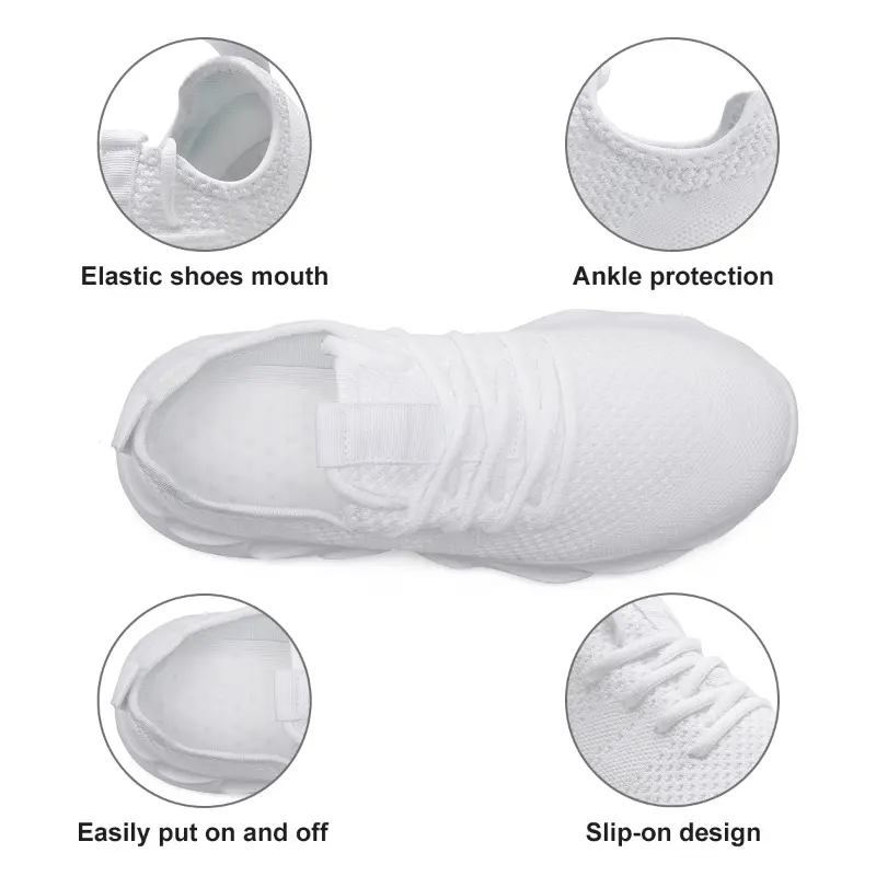 Men and Women Casual Sneakers Breathable Lightweight Running Shoes Non-Slip Comfortable Walking Shoes Mesh Sports Footwear