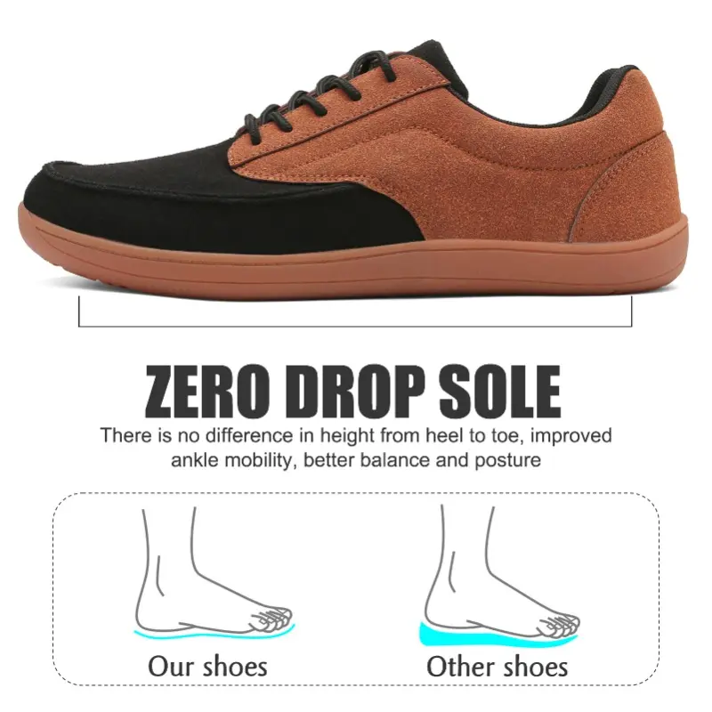 Men's Wide Toe  Anti-slip Vulcanised Barefoot Shoes Comfortable Walking Sneakers Lightweight Casual Footwear for Wide Feet