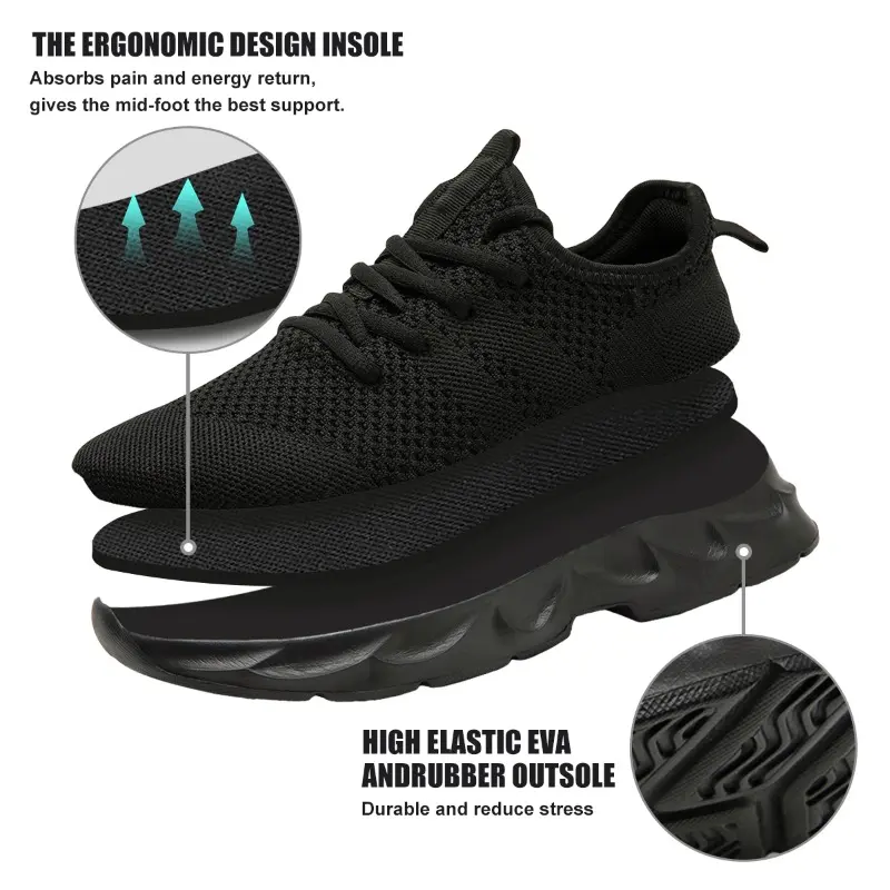 Men and Women Casual Sneakers Breathable Lightweight Running Shoes Non-Slip Comfortable Walking Shoes Mesh Sports Footwear