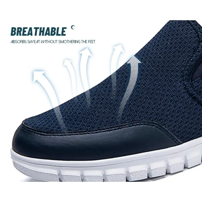 Classic Men's Comfort Loafers Anti-Slip Rubber Sole Lightweight Walking Shoes Breathable Business Casual Footwear Size 39-46