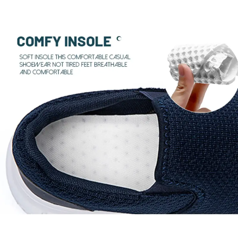 Classic Men's Comfort Loafers Anti-Slip Rubber Sole Lightweight Walking Shoes Breathable Business Casual Footwear Size 39-46